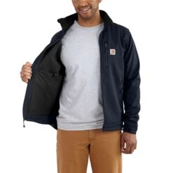 Carhartt Jacket: Men's Crowley 102199 412 Navy Water Repellent Jacket -Carhartt Outlet Workwear Store 102199412 avi