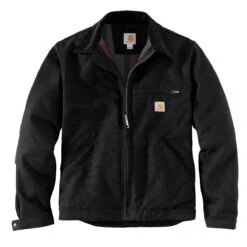 Carhartt Jackets: Men's 103828 BLK Black Blanket Lined Relaxed Fit Detroit Jacket