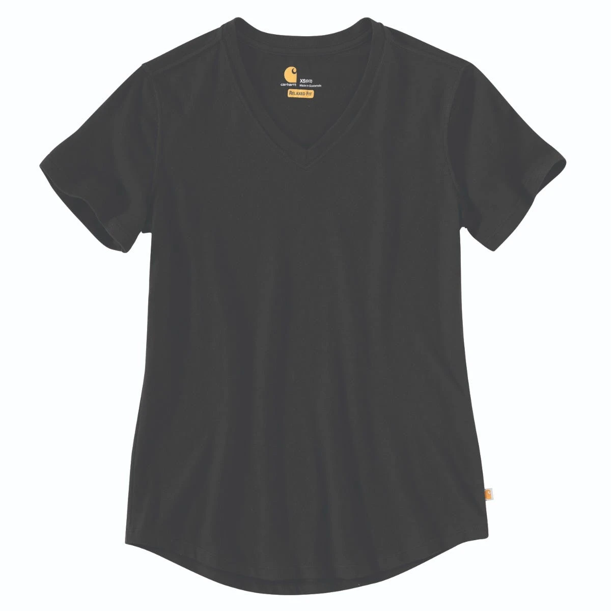 Carhartt Shirts: Women's 104406 N04 Black Relaxed Fit V Neck Short Sleeve T-Shirt 2 Carhartt Shirts: Women's 104406 N04 Black Relaxed Fit V Neck Short Sleeve T-Shirt - Image 2