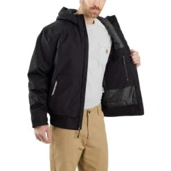 Carhartt Jackets: Men's 104458 N04 Black Yukon Extreme Jacket -Carhartt Outlet Workwear Store 104458n04 avl