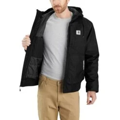 Carhartt Jackets: Men's 104458 N04 Black Yukon Extreme Jacket -Carhartt Outlet Workwear Store 104458n04 avr