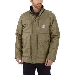 Carhartt Jackets: Men's 104460 391 Burnt Olive Full Swing Yukon Insulated Coat