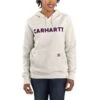 Carhartt Sweatshirts: Women's 105194 W03 Malt Relaxed Fit Midweight Logo Graphic Sweatshirt