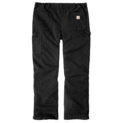 Carhartt Pants: Men's 105471 BLK Black Loose Fit Washed Duck Insulated Pant 3 Carhartt Pants: Men's 105471 BLK Black Loose Fit Washed Duck Insulated Pant -Carhartt Outlet Workwear Store 105471 blk back mf22 e