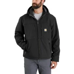 Carhartt Jackets: Men's 106006 N04 Black Super Dux Relaxed Fit Insulated 3 Warmest Rating Jacket