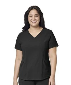 Carhartt Scrubs: Women's 6134 Black V-Neck Scrub Top