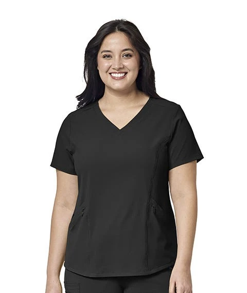 Carhartt Scrubs: Women's 6134 Black V-Neck Scrub Top 1 Carhartt Scrubs: Women's 6134 Black V-Neck Scrub Top
