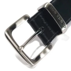 Carhartt Belts: Men's Black A000551100 Leather Jean Belt -Carhartt Outlet Workwear Store a0005511001 carh belt womens jean black 3 detail