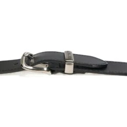 Carhartt Belts: Men's Black A000551100 Leather Jean Belt -Carhartt Outlet Workwear Store a0005511001 carh belt womens jean black 5 detail