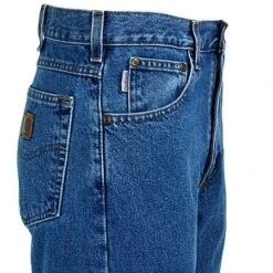 Carhartt Jeans: Men's B18 DST Stonewash Denim Traditional Fit Jeans -Carhartt Outlet Workwear Store b18stw carharttr 01 1