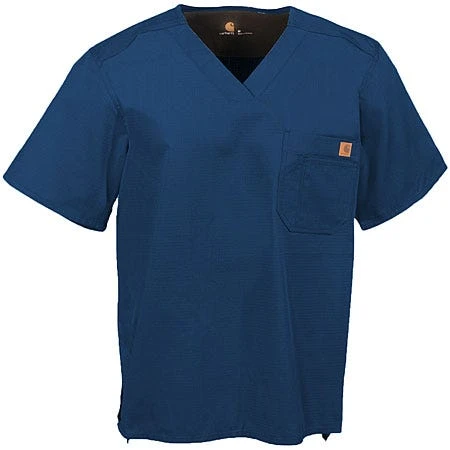 Carhartt Scrubs: Men's Navy Cotton Ripstop Utility Scrub Top C15108 NVY 3 Carhartt Scrubs: Men's Navy Cotton Ripstop Utility Scrub Top C15108 NVY - Image 3