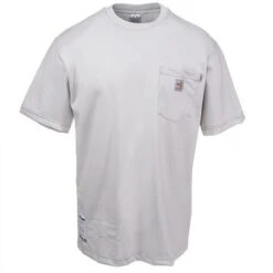 Carhartt Force Shirts: Men's Force Grey 100234 051 Flame Resistant Short Sleeve Shirt -Carhartt Outlet Workwear Store carhartt 100234 051 f 01