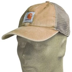 Carhartt Hats: Men's 100286 253 Dark Khaki Buffalo Mesh Back Baseball Cap -Carhartt Outlet Workwear Store carhartt 100286 253 p 01