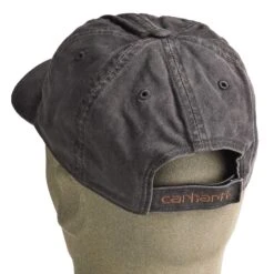 Carhartt Hats: Men's 100289 001 Black Canvas Odessa Cap -Carhartt Outlet Workwear Store carhartt 100289 001 b 01