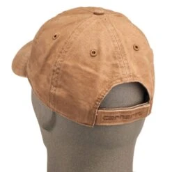 Carhartt Caps: Men's 100289 211 Brown Cotton Canvas Baseball Cap -Carhartt Outlet Workwear Store carhartt 100289 211 b 01