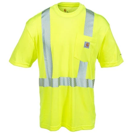 Carhartt Force Shirts: Men's 100495 323 Lime High Visibility Force Work Shirt 2 Carhartt Force Shirts: Men's 100495 323 Lime High Visibility Force Work Shirt - Image 2