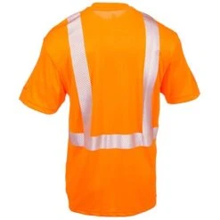 Carhartt Force Shirts: Men's Force Orange 100495 824 Hi Vis Short Sleeve Work Shirt -Carhartt Outlet Workwear Store carhartt 100495824 b 01