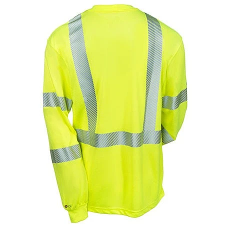 Carhartt Force Shirts: Men's Lime 100496 323 Hi Vis Class 3 Force Long Sleeve Shirt 3 Carhartt Force Shirts: Men's Lime 100496 323 Hi Vis Class 3 Force Long Sleeve Shirt - Image 3