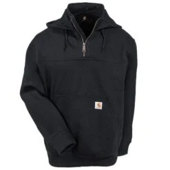 Carhartt Sweatshirts: Men's Paxton 100617 001 Water Repellant Hooded Sweatshirt -Carhartt Outlet Workwear Store carhartt 100617 472 blk f 01