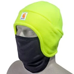 Carhartt Hats: Men's A202 BLM Lime Green High-Visibility 2-In-1 Fleece Hat -Carhartt Outlet Workwear Store carhartt 100795 323 p 01