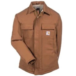 Carhartt Coats: Men's Flame Resistant 101618 211 Cotton Duck Lined Traditional Coat -Carhartt Outlet Workwear Store carhartt 101618 211 f 01