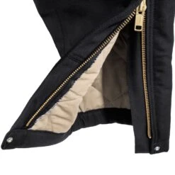 Carhartt Overalls: Men's 101626 001 Black FR Quilt Lined Cotton Duck Bib Overalls -Carhartt Outlet Workwear Store carhartt 101627 001 ld 01