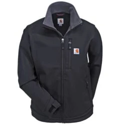Carhartt Jackets: Crowley Men's 102199 001 Black Full Zip Jacket -Carhartt Outlet Workwear Store carhartt 102199 001 f 01 1