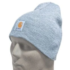 Carhartt Hats: Heather Grey A205 HGY Acrylic Beanie Winter Work Hat -Carhartt Outlet Workwear Store carhartt a205 hgy p 01