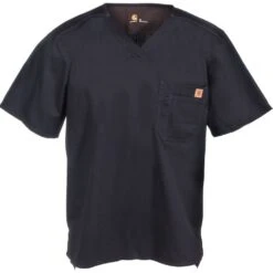 Carhartt Scrubs: Men's C15108 BLK Black Solid Ripstop Scrub Utility Top -Carhartt Outlet Workwear Store carhartt c15108a f 01 1