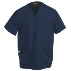 Carhartt Scrubs: Men's C15208 NVY Navy Blue Multi-Pocket Scrub Top -Carhartt Outlet Workwear Store carhartt c15208a nvy f 01