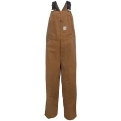 Carhartt Kids' Overalls: Boys' CM8601 D15 Brown Duck Washed Bib Overalls -Carhartt Outlet Workwear Store carhartt cm8601 d15 hd f 01