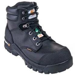 Carhartt Boots: Men's CMR6971 Black Waterproof Puncture-Resistant Composite Toe Boots -Carhartt Outlet Workwear Store carhartt cmr6971 p 01