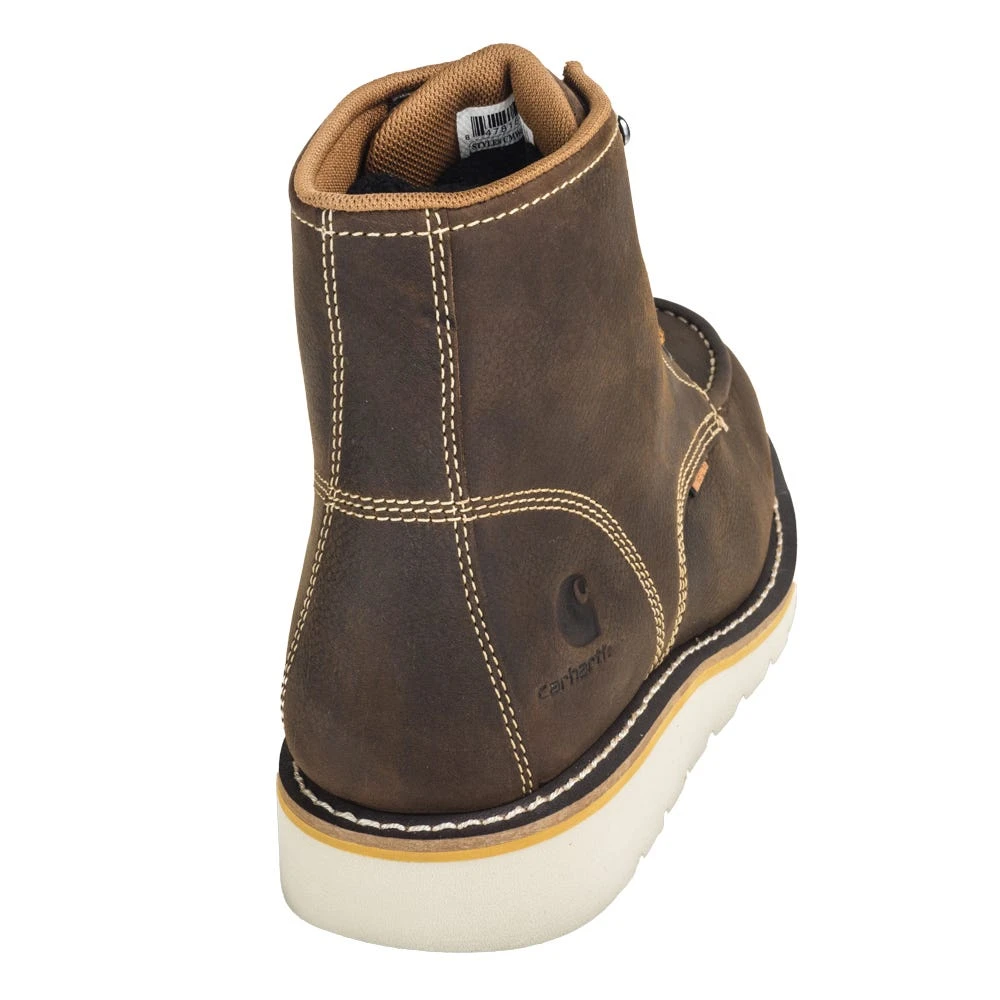 Carhartt Boots: Men's CMW6095 Brown 6-Inch Waterproof General Toe Wedge Boots 1 Carhartt Boots: Men's CMW6095 Brown 6-Inch Waterproof General Toe Wedge Boots