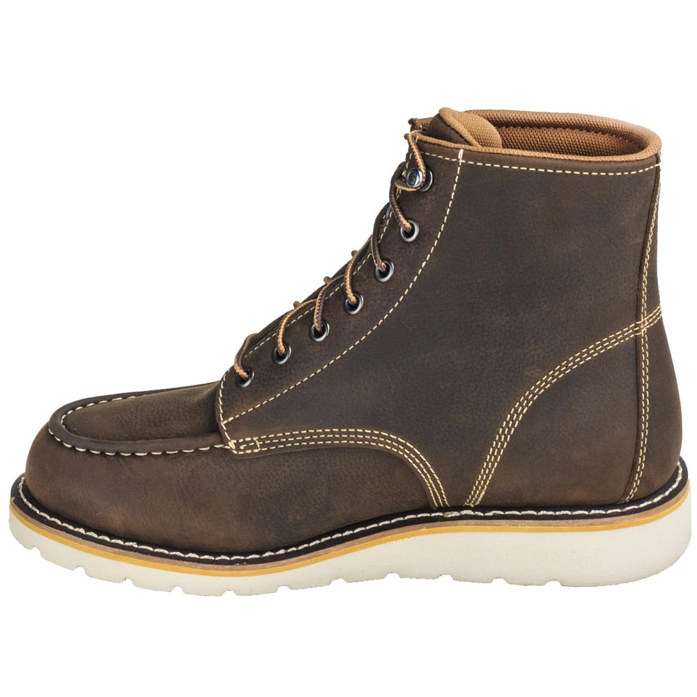 Carhartt Boots: Men's CMW6095 Brown 6-Inch Waterproof General Toe Wedge Boots 3 Carhartt Boots: Men's CMW6095 Brown 6-Inch Waterproof General Toe Wedge Boots - Image 3
