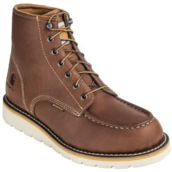 Carhartt Boots: Men's CMW6275 Steel Toe Waterproof Tan EH 6-Inch Wedge Boots -Carhartt Outlet Workwear Store carhartt cmw6175 p 01 1