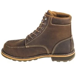 Carhartt Boots: Men's CMW6197 Brown Waterproof 6-Inch General Toe Work Boots -Carhartt Outlet Workwear Store carhartt cmw6197 i 01