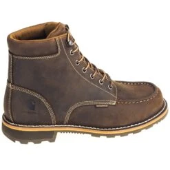 Carhartt Boots: Men's CMW6197 Brown Waterproof 6-Inch General Toe Work Boots -Carhartt Outlet Workwear Store carhartt cmw6197 o 01