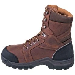 Carhartt Boots: Men's CMF8720 Brown Met Guard Waterproof 8-Inch Work Boots -Carhartt Outlet Workwear Store carhartt cwf8720 i 01