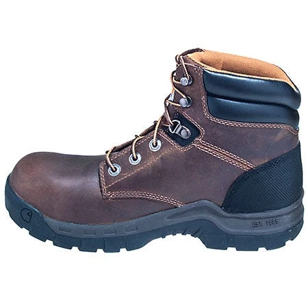 Carhartt Boots: Men's Brown CMF6066 Slip Resistant Leather Work Flex EH Boots 3 Carhartt Boots: Men's Brown CMF6066 Slip Resistant Leather Work Flex EH Boots - Image 3