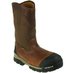 Carhartt Boots: Men's CME1355 Brown Composite Toe Waterproof Pull On Boots -Carhartt Outlet Workwear Store carhartt cme1355 p 001 1