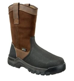 Carhartt Boots: Men's CMF1721 Brown Composite Toe Met Guard Waterproof Pull On Work Boot -Carhartt Outlet Workwear Store cbhjnmng