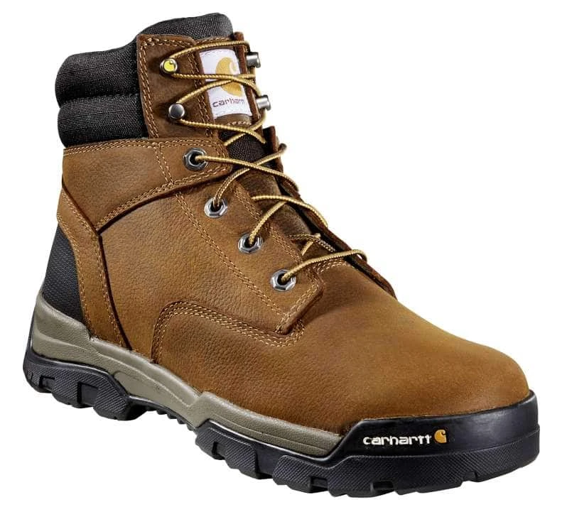 Carhartt Boots: Men's CME6047 Brown Oil Tanned Ground Force 6-Inch Soft Toe Waterproof Work Boot 1 Carhartt Boots: Men's CME6047 Brown Oil Tanned Ground Force 6-Inch Soft Toe Waterproof Work Boot