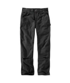 Carhartt Pants: Men's B136 BLK Black Washed Duck Double-Front Utility Work Pant -Carhartt Outlet Workwear Store detail b136 blk a 2