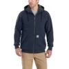 Carhartt Sweatshirt: Men's 103308 472 Navy Rain Defender Sherpa-Lined Full-Zip Sweatshirt