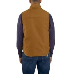 Carhartt Vests: Men's 104981 BRN Brown FR Duck Sherpa Lined Vest -Carhartt Outlet Workwear Store download 2022 05 17t135441.543