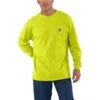 Carhartt Shirts: Men's K126 BLM Brite Lime Cotton Long Sleeve Work Shirt