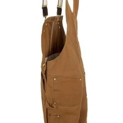 Carhartt Overalls: Men's R41 BRN Brown Cotton Lined Bib Overalls -Carhartt Outlet Workwear Store image 44042