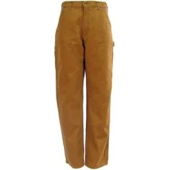 Carhartt Pants: Men's B136 BRN Brown Double Front Duck Dungaree Work Pants -Carhartt Outlet Workwear Store image 48190