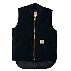 Carhartt Vests: Men's Black V01 BLK Cotton Duck Arctic Vest 1 Carhartt Vests: Men's Black V01 BLK Cotton Duck Arctic Vest