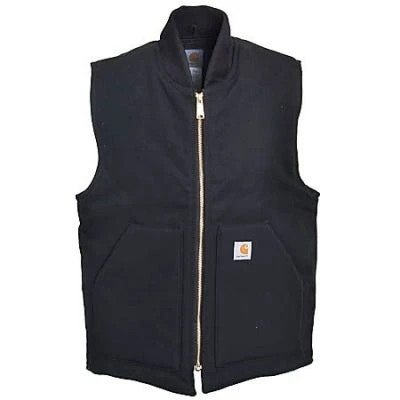 Carhartt Vests: Men's Black V01 BLK Cotton Duck Arctic Vest 2 Carhartt Vests: Men's Black V01 BLK Cotton Duck Arctic Vest - Image 2